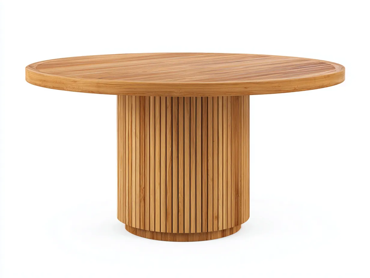 Gartentisch-Holz-124 x 124 x 76 cm-Natur-Modern-Jasolsodecor