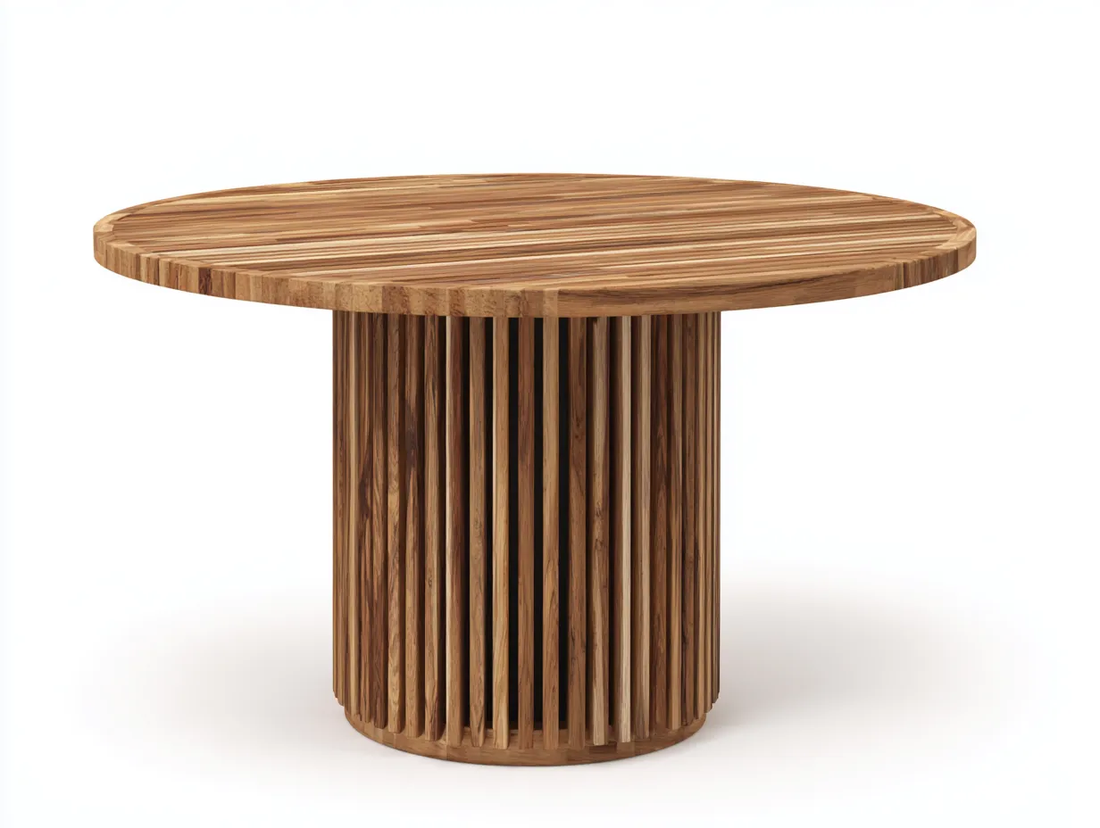 Gartentisch-Holz-128 x 128 x 75 cm-Natur-Modern-Jasolsodecor