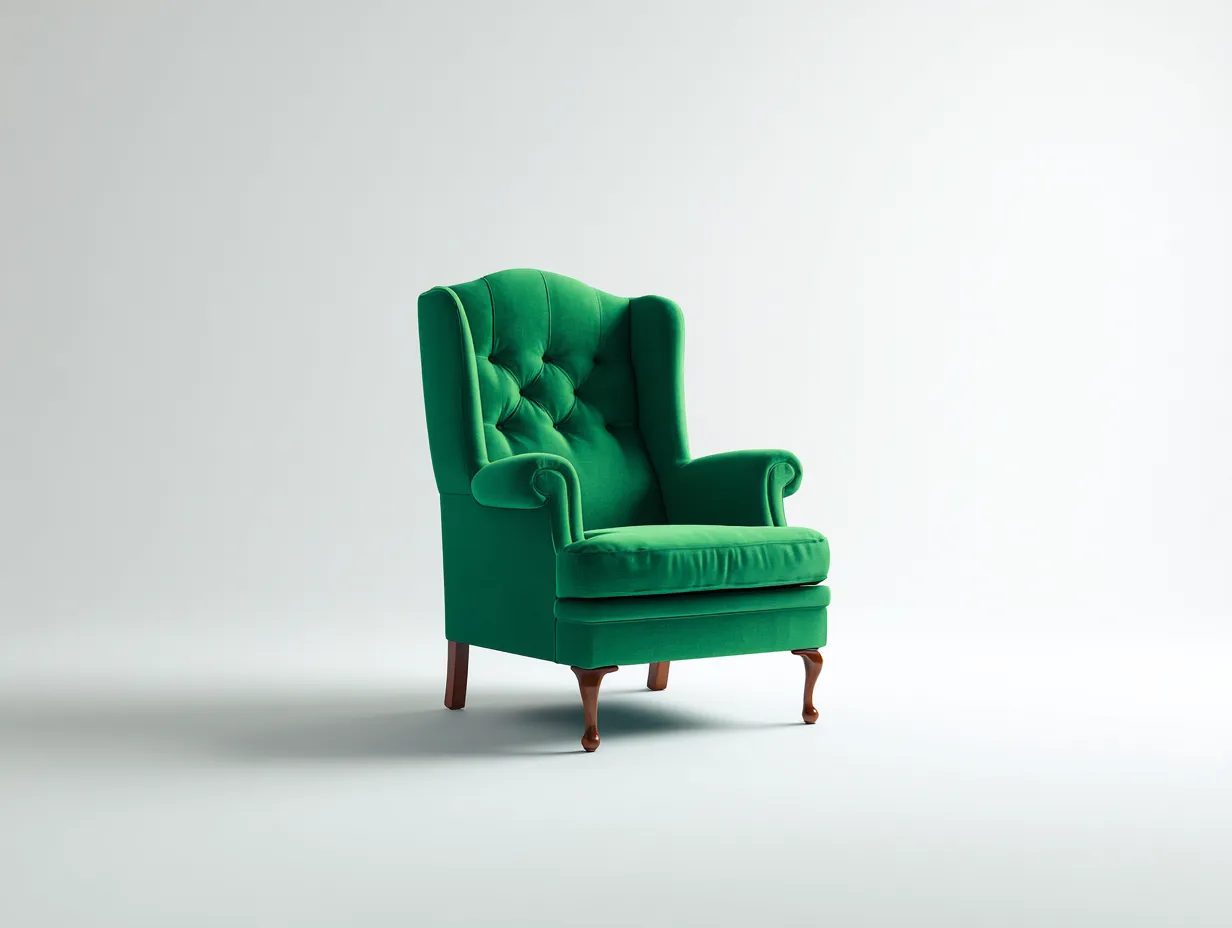 Sessel-Samt-Holz-81 x 88 x 114 cm-Grün-Klassisch-Jasolsodecor