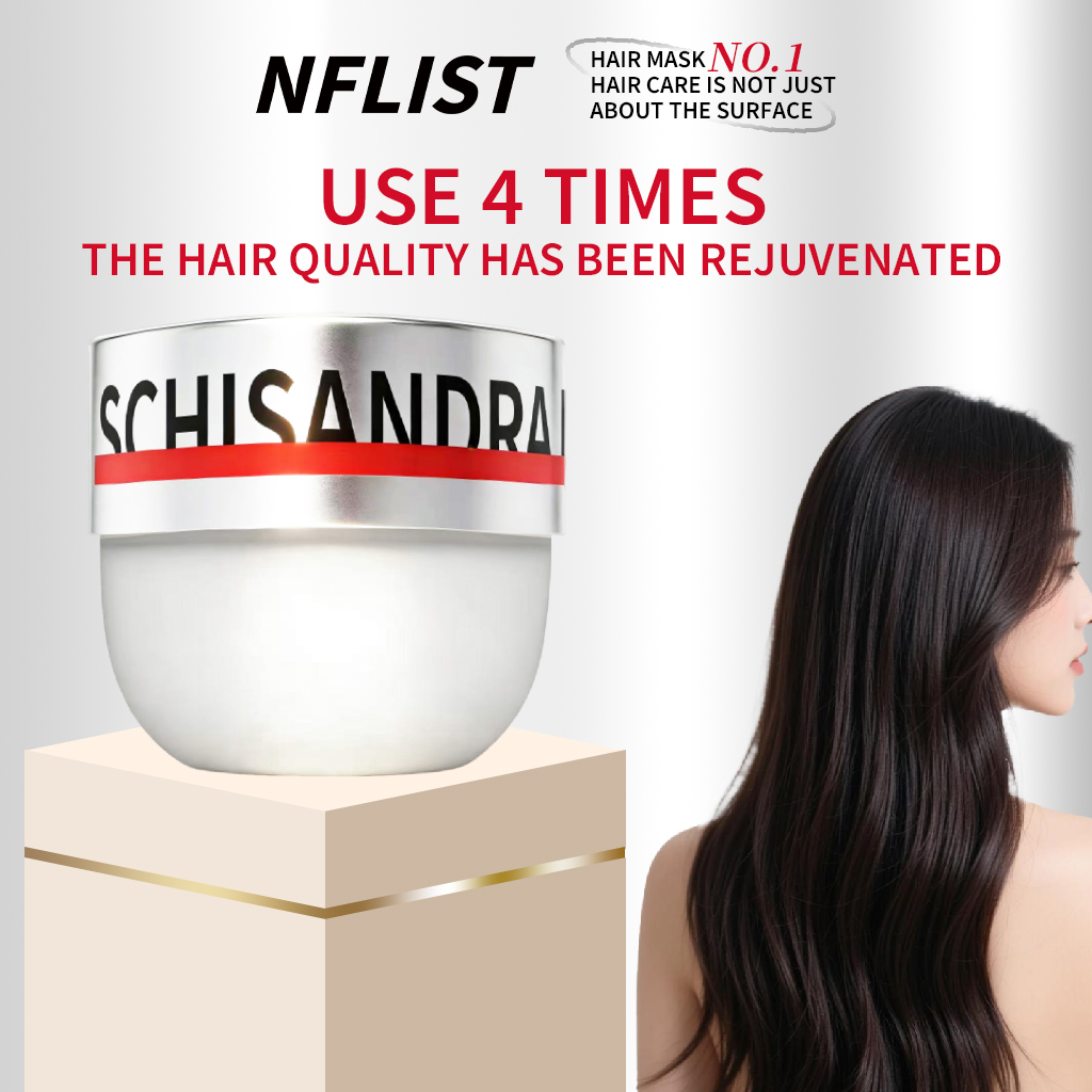 NFLIST Schisandra Avocado Keratin Hair Mask 240g | Halal | 3-minute treatment | Tames tangled & frizzy hair | With collagen, keratin & biotin | Moisturizes & softens hair | Deep repair | Hydrating | Smooth & silky | Hair treatment haircare