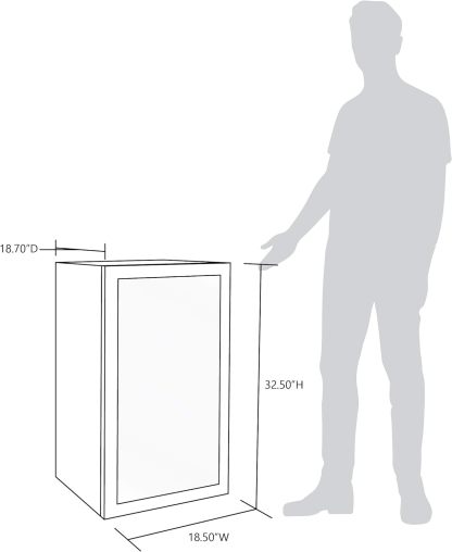 NewAir - Refrigerador de bebidas con capacidad para 126 latas - Minibar de cerveza con puerta de cristal, bisagra derecha - Enfría hasta 34 °F (1 °C) - AB-1200BC1 - Diseño de Cervezas del Mundo-Muñeca