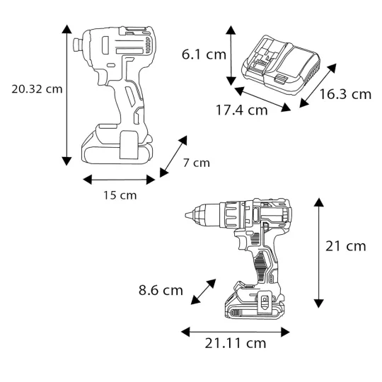 ⏰¡Venta de liquidación! COMBO DE TALADRO PERCUTOR Y ATORNILLADOR