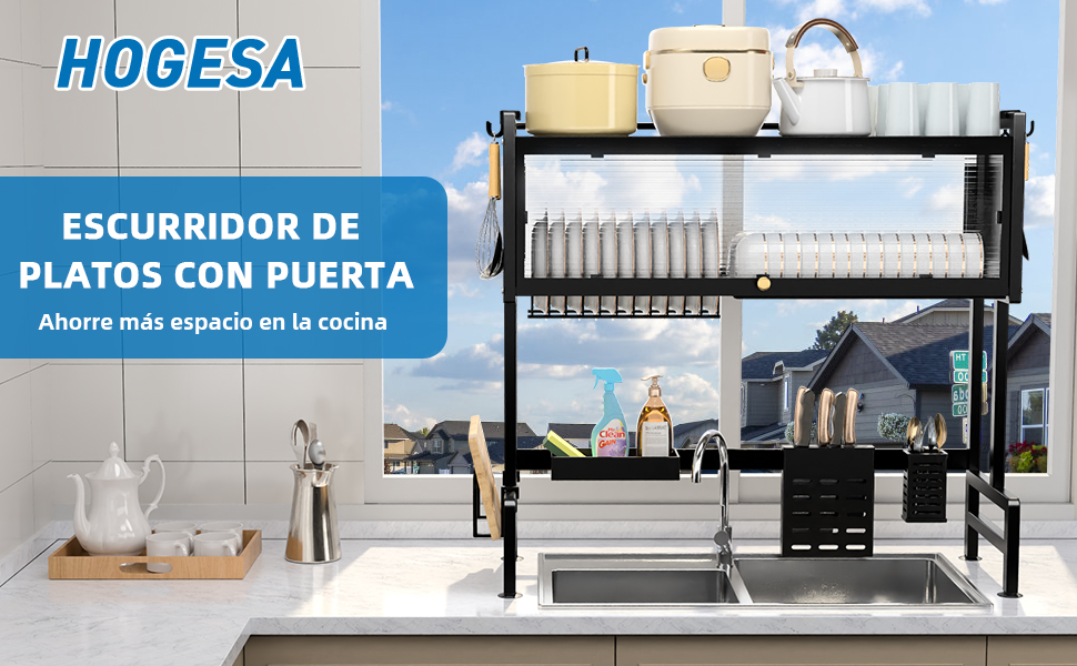 cocina escurridor de trastes
