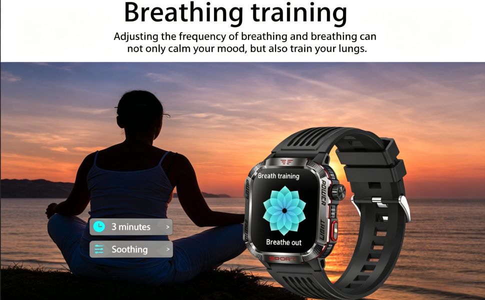 Reloj inteligente con entrenamiento de respiraci&oacute;n para aliviar el estr&eacute;s