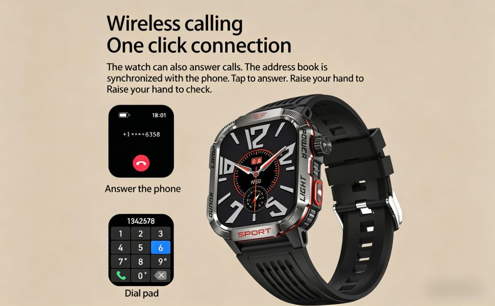 Reloj inteligente con llamadas inal&aacute;mbricas y conexi&oacute;n con un solo clic