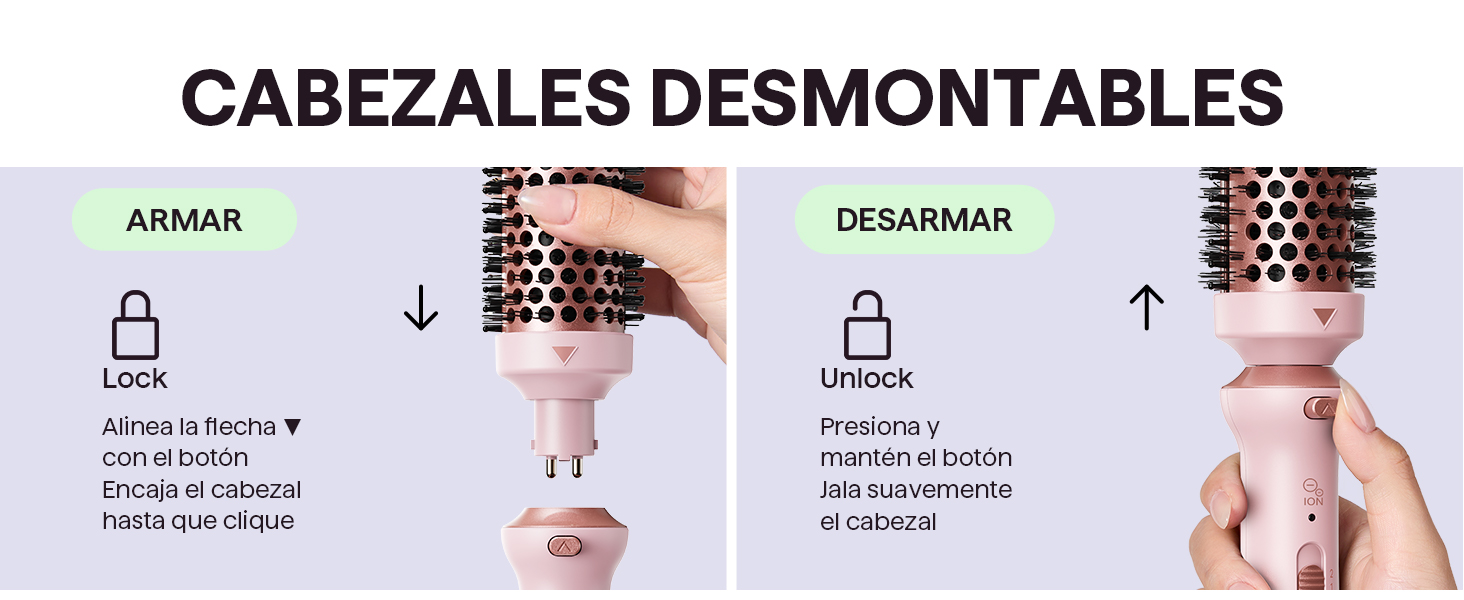 cepillo redondo para cabello