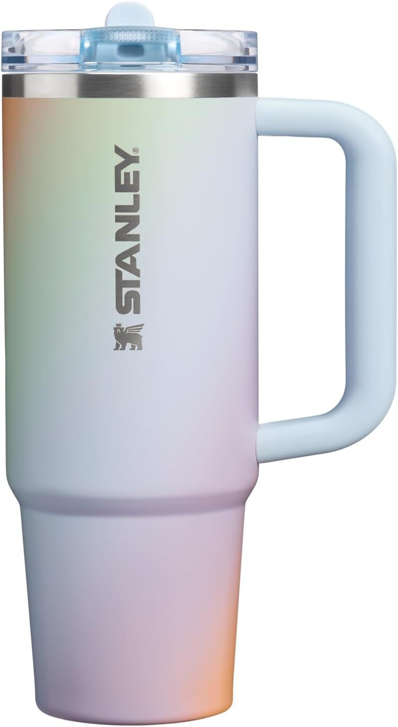 STANLEY Quencher ProTour Flipstraw Tumbler, 30 oz, Sorbet Garden | Built-In Straw & Handle | Cupholder Compatible for Travel | Leakproof Insulated Stainless Steel Cup | BPA-Free