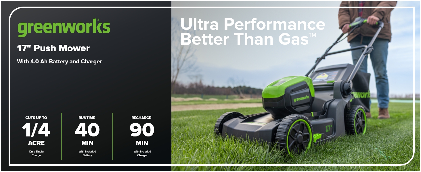 60V 17&amp;#34; Push Mower