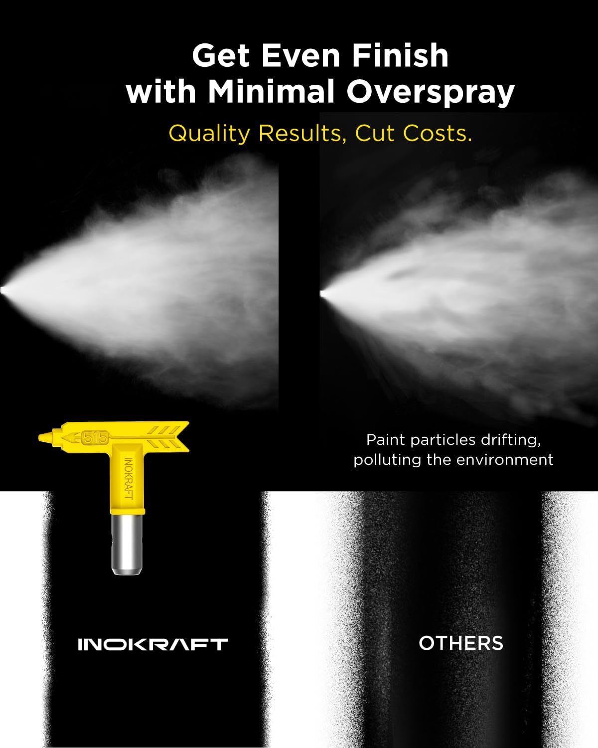 InoKraft MaXpray M1 Pulverizador de Pintura Airless, 3000 PSI 550W, Eléctrico con Cable, Látex sin Diluir, para Interiores y Exteriores, Incluye Pistola y Extensión de 30 cm