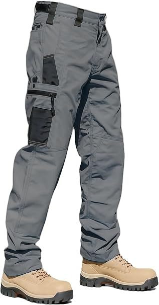 Pantalones de Exterior para Hombres, Pantalones de Cargo Tácticos, Pantalones Cargo Multibolsillos, Tejido Ripstop, Velocidad Impermeable y Seca, Adecuado para Senderismo, Ocio al Aire Libre.