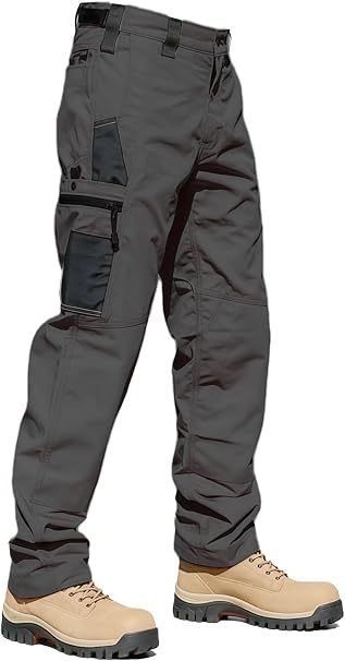 Pantalones de Exterior para Hombres, Pantalones de Cargo Tácticos, Pantalones Cargo Multibolsillos, Tejido Ripstop, Velocidad Impermeable y Seca, Adecuado para Senderismo, Ocio al Aire Libre.