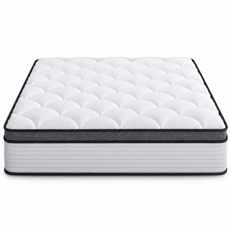 Diseño de 5 capas para un descanso confortable  Colchón Queen, King, Twin o Full de 10/12/14 pulgadas, con resortes embolsados individualmente que brindan un soporte óptimo. Se entrega enrollado en una caja para facilitar su transporte. Ideal para dormito