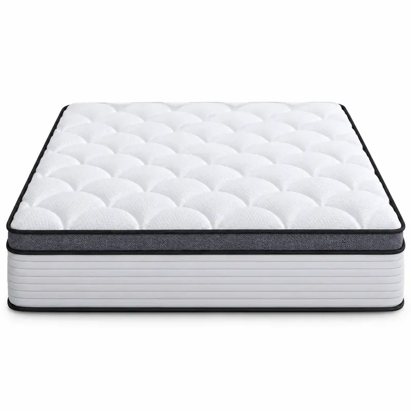 Diseño de 5 capas para un descanso confortable  Colchón Queen, King, Twin o Full de 10/12/14 pulgadas, con resortes embolsados individualmente que brindan un soporte óptimo. Se entrega enrollado en una caja para facilitar su transporte. Ideal para dormito