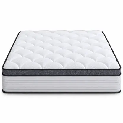Diseño de 5 capas para un descanso confortable  Colchón Queen, King, Twin o Full de 10/12/14 pulgadas, con resortes embolsados individualmente que brindan un soporte óptimo. Se entrega enrollado en una caja para facilitar su transporte. Ideal para dormito