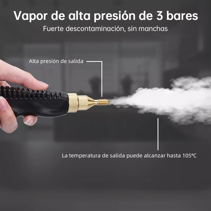 Versora Pro Limpiador de vapor portátil de 2500W, alta temperatura presurizado-para detalles de automóviles y hogar (rojo)