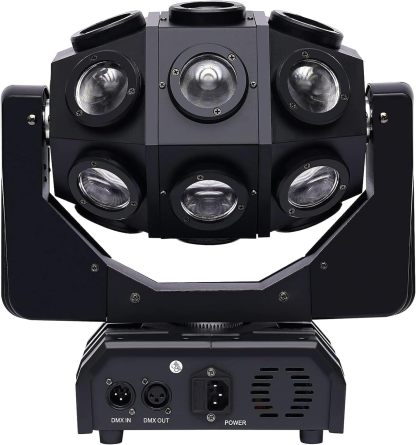 Luz De Haz De Cabeza Móvil, Lámpara De Escenario De 180 W Con 18 Cuentas LED Y Efecto De Haz, DMX 512 Con Sonido Activado, Rotación Infinita, Iluminación Brillante, Para Bodas, Fiestas, Bares