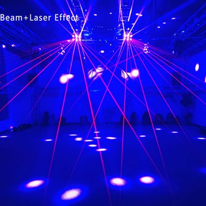 Luz De Haz De Cabeza Móvil, Lámpara De Escenario De 180 W Con 18 Cuentas LED Y Efecto De Haz, DMX 512 Con Sonido Activado, Rotación Infinita, Iluminación Brillante, Para Bodas, Fiestas, Bares