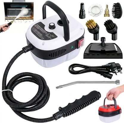 Versora Pro Limpiador de vapor portátil de 2500W, alta temperatura presurizado-para detalles de automóviles y hogar (rojo)