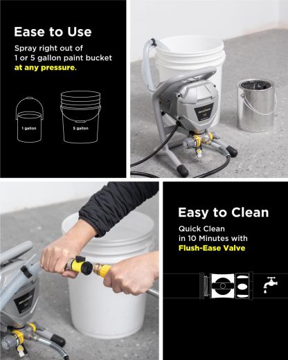 InoKraft MaXpray M1 Pulverizador de Pintura Airless, 3000 PSI 550W, Eléctrico con Cable, Látex sin Diluir, para Interiores y Exteriores, Incluye Pistola y Extensión de 30 cm