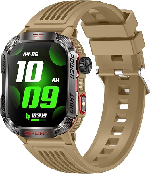 Reloj Inteligente para Hombre, para Deportes al Aire última intervensión, brújula con Respuesta/Hacer Llamadas, Reloj de Fitness, oxígeno sanguíneo, Ritmo cardíaco y Monitor de sueño, Compatible con Marca: Generic