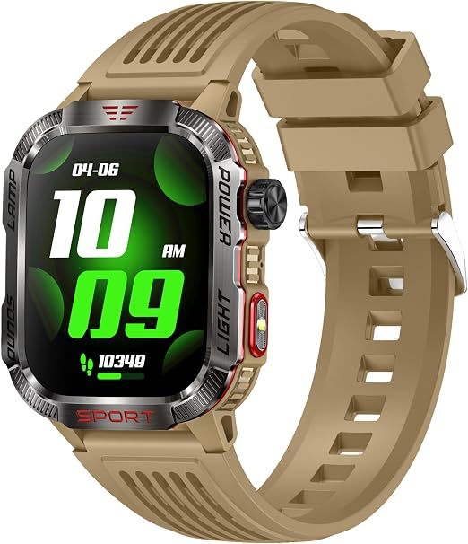 Reloj Inteligente para Hombre, para Deportes al Aire última intervensión, brújula con Respuesta/Hacer Llamadas, Reloj de Fitness, oxígeno sanguíneo, Ritmo cardíaco y Monitor de sueño, Compatible con Marca: Generic