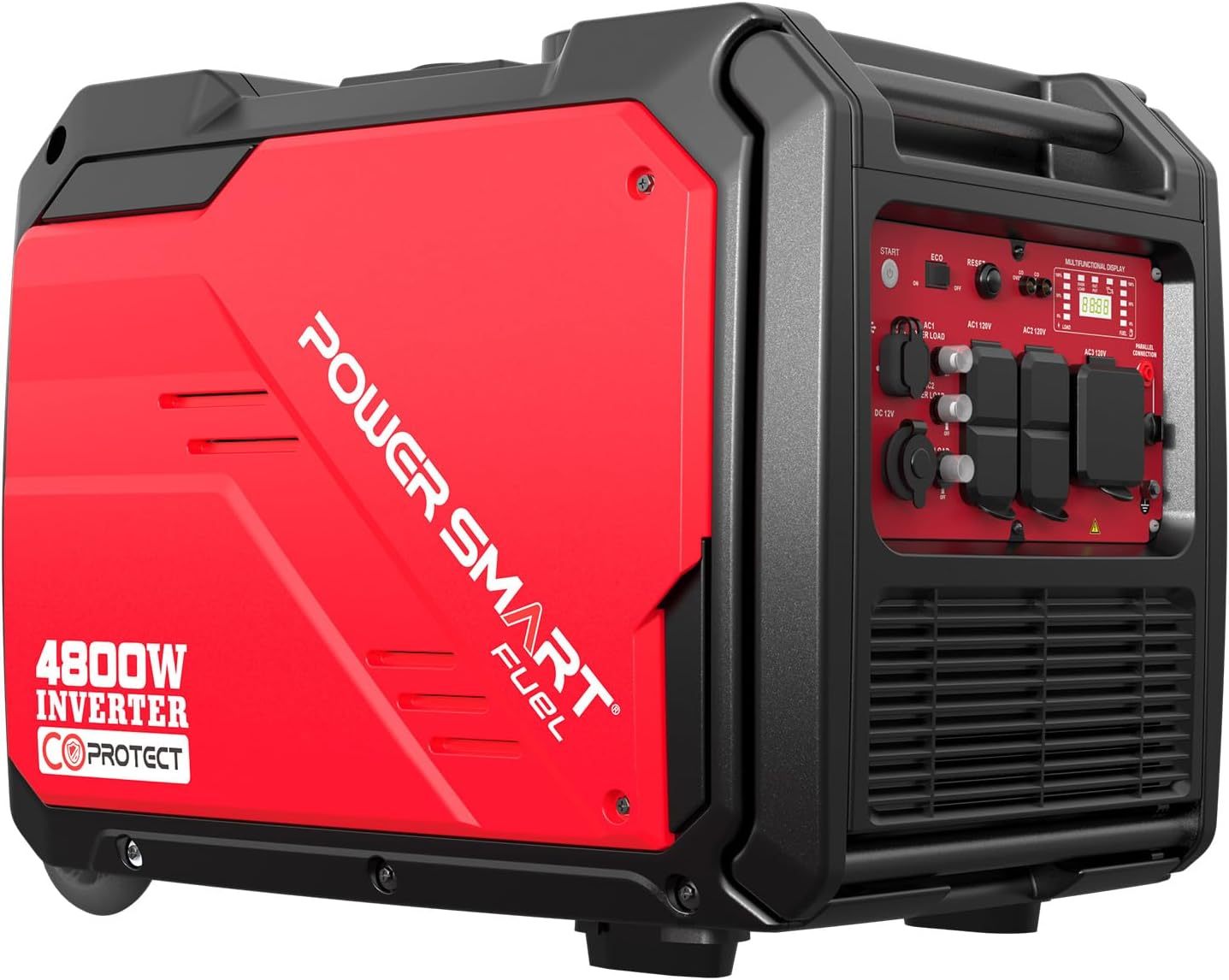 Generador inversor portátil de 4800 vatios con arranque eléctrico, protección de CO, silencioso, 30 amperios para RV-Ready