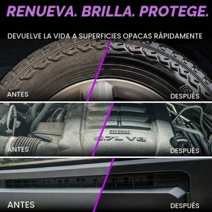 Slick Products - Revestimiento en spray protector y brillo diseñado para renovar, brillar y proteger una variedad de superficies, incluyendo plástico, vinilo, hule, fibra de vidrio y más