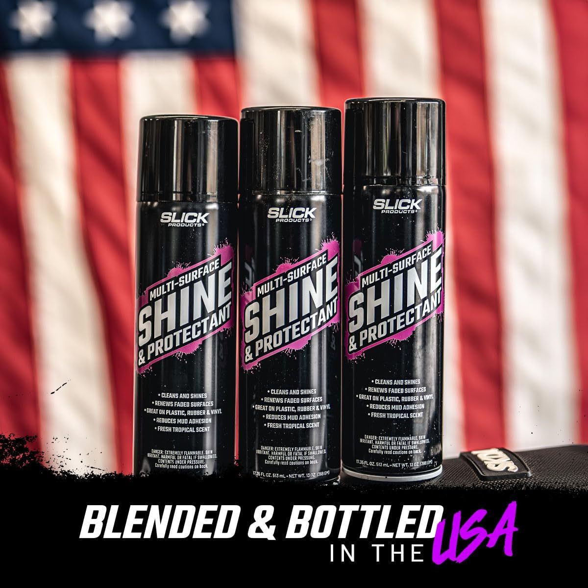 Slick Products - Revestimiento en spray protector y brillo diseñado para renovar, brillar y proteger una variedad de superficies, incluyendo plástico, vinilo, hule, fibra de vidrio y más