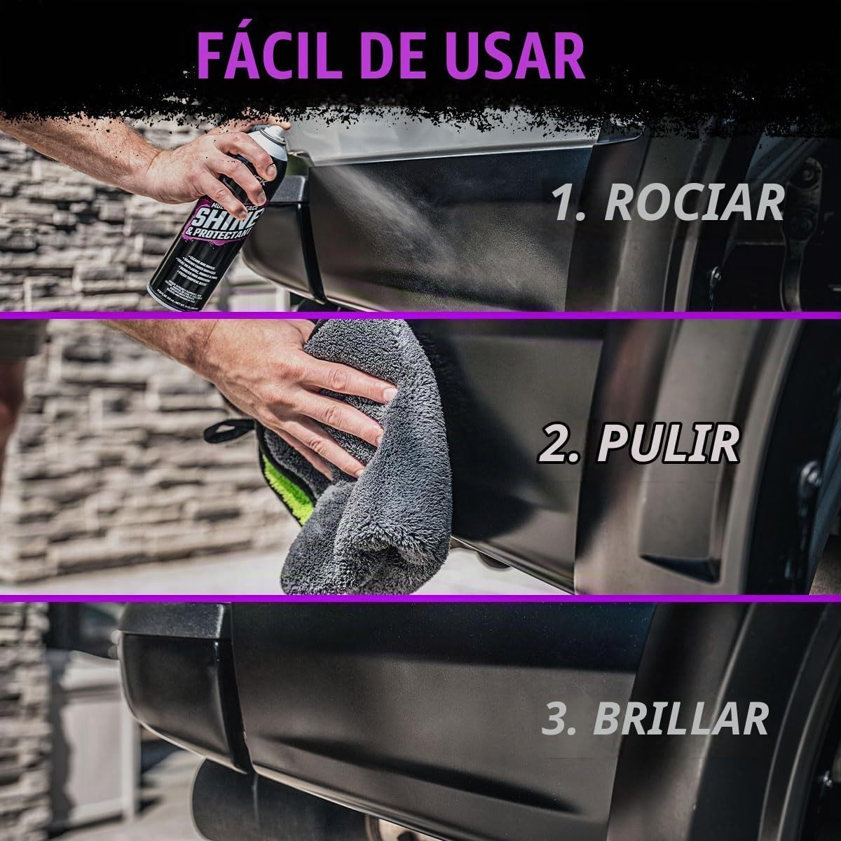Slick Products - Revestimiento en spray protector y brillo diseñado para renovar, brillar y proteger una variedad de superficies, incluyendo plástico, vinilo, hule, fibra de vidrio y más