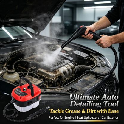 Versora Pro Limpiador de vapor portátil de 2500W, alta temperatura presurizado-para detalles de automóviles y hogar (rojo)