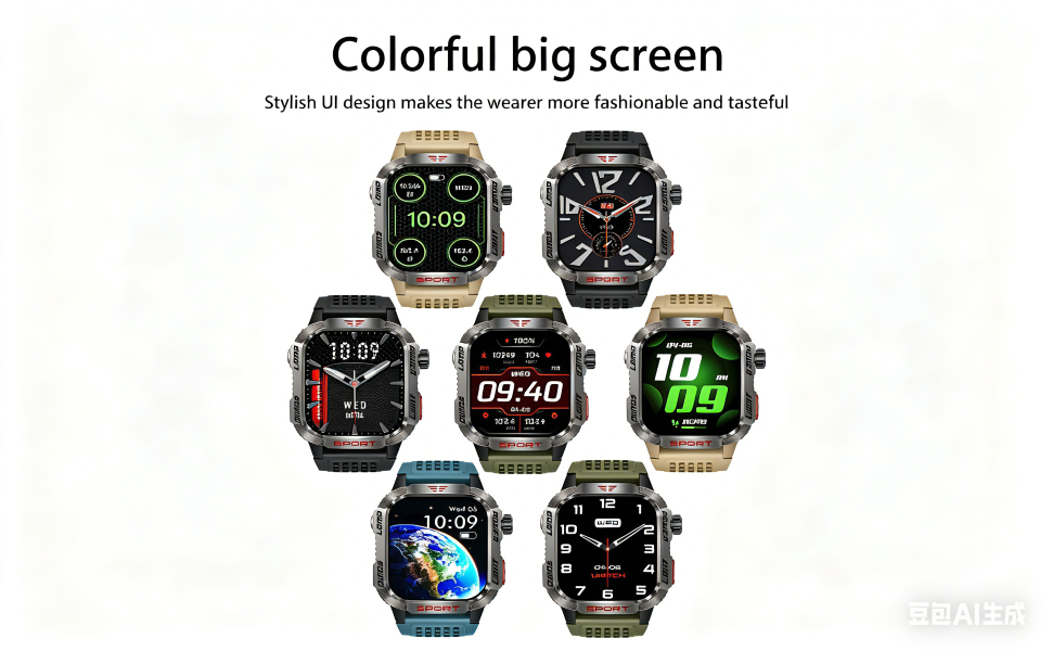 Reloj inteligente con visualizaci&oacute;n grande colorida e interfaz de usuario elegante