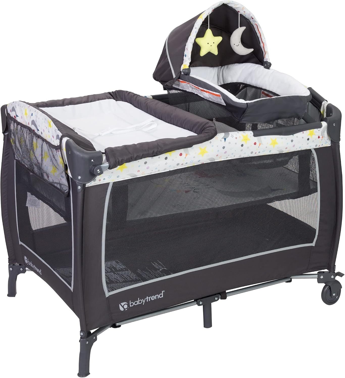 Baby Trend Lil Snooze Deluxe II Corralito para Bebé, Diseño “Twinkle Twinkle Little Star”