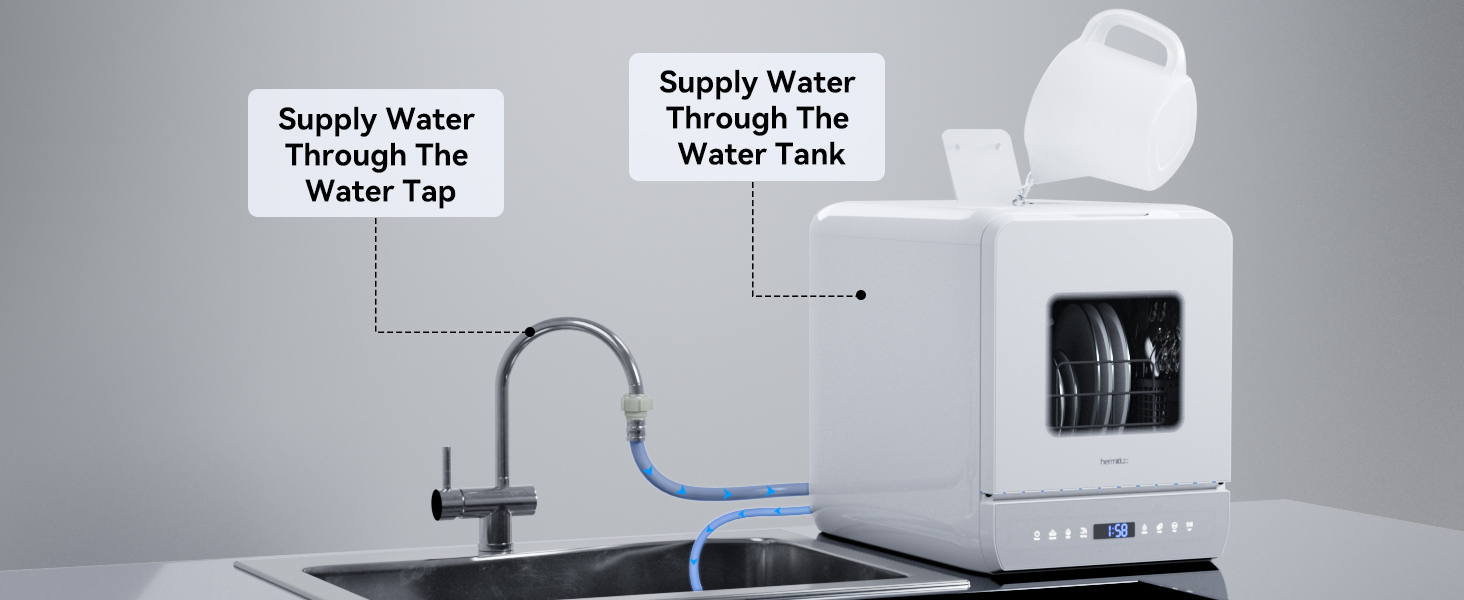 Hermitlux Slim Size Countertop Dishwasher