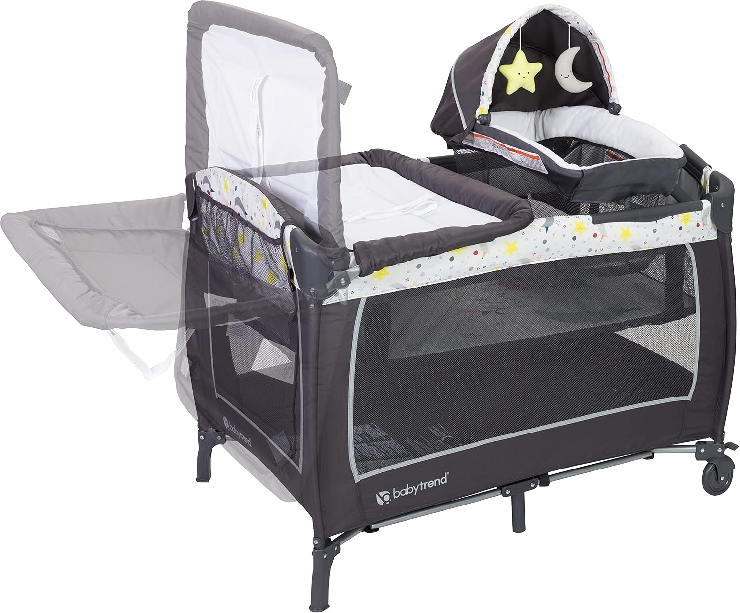 Baby Trend Lil Snooze Deluxe II Corralito para Bebé, Diseño “Twinkle Twinkle Little Star”