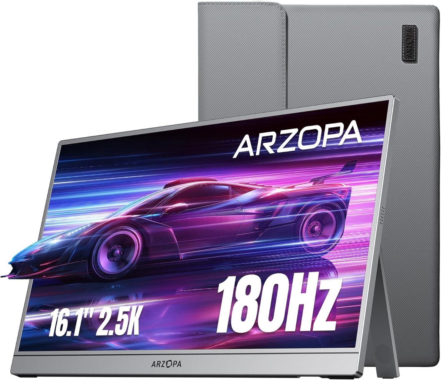 ARZOPA Monitor portátil Z3FC de 16.1" con Soporte de Barra única - Z3FC