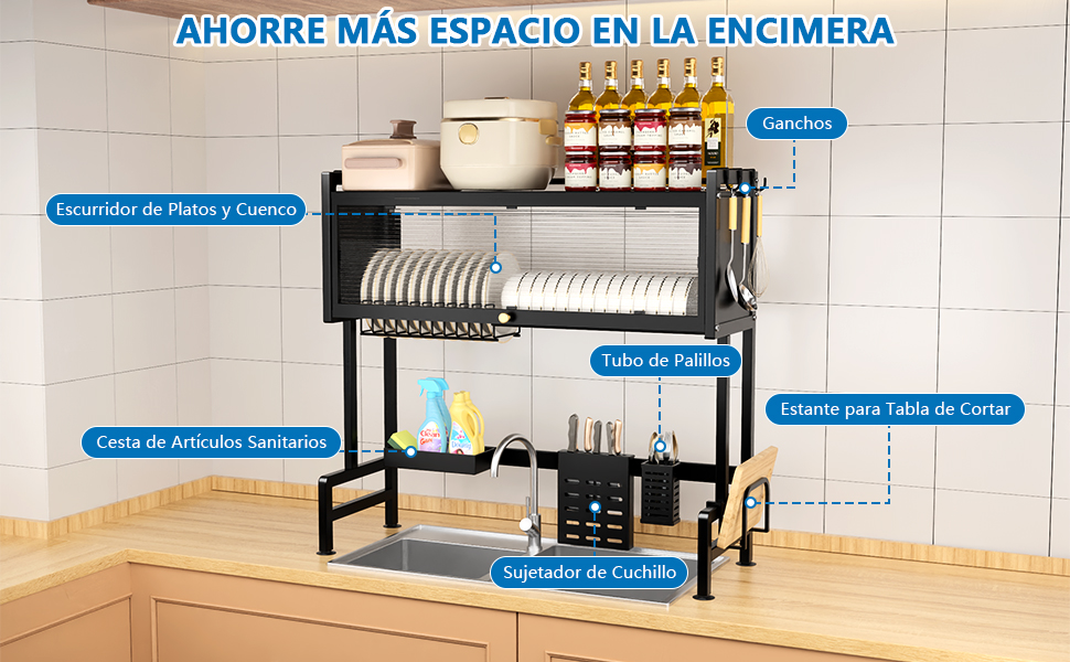 escurridor de trastes acero inoxidable
