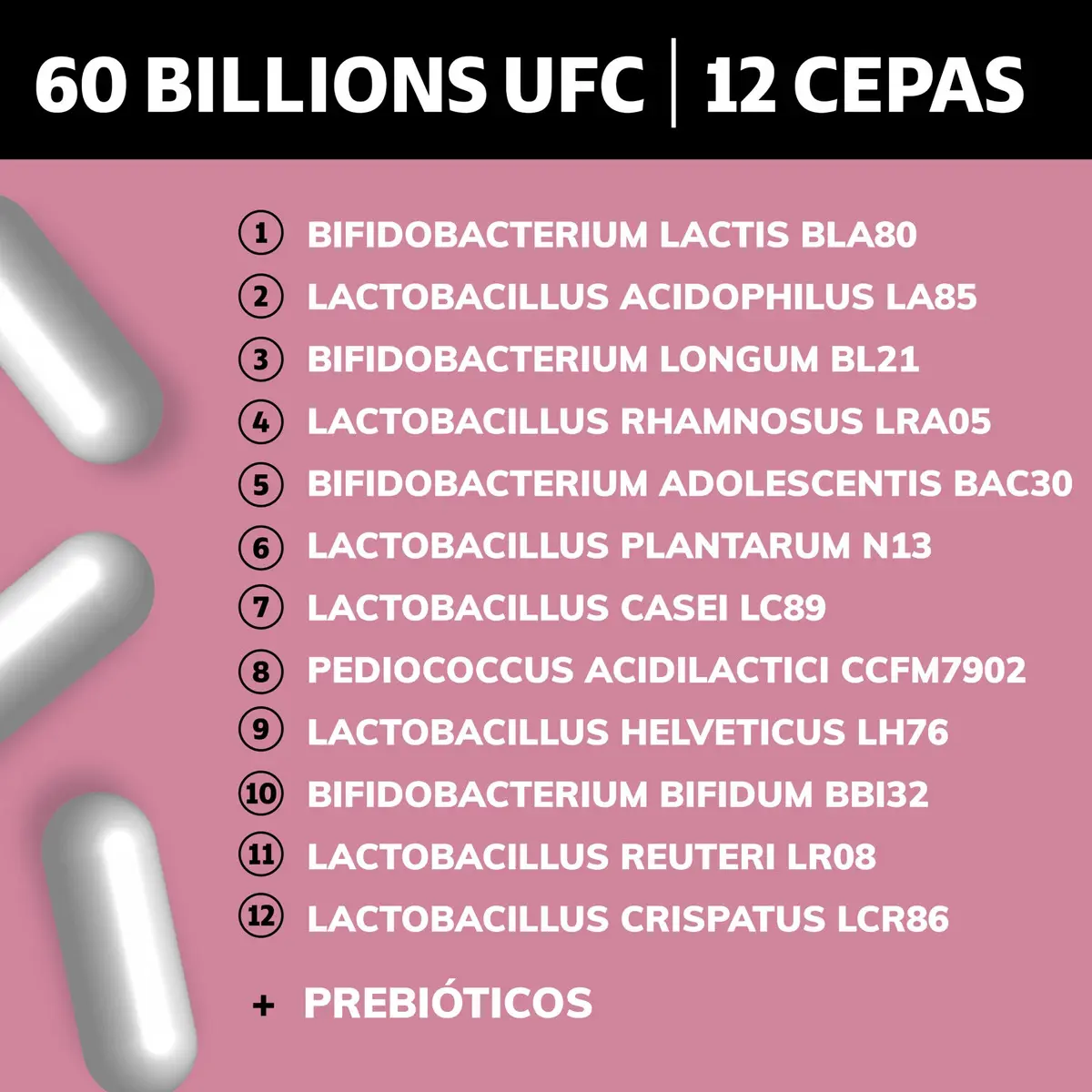  Probióticos Mujer 60 Billion + Prebióticos (prebiotic) + Inulina De Agave 12 Cepas Beyond Vitamins - Probióticos Femeninos - Flora- Fibra - 60 Cápsulas Probióticos Mujer 60 Billion + Prebióticos (prebiotic) + Inulina De Agave 12 Cepas Beyond Vitamins - P