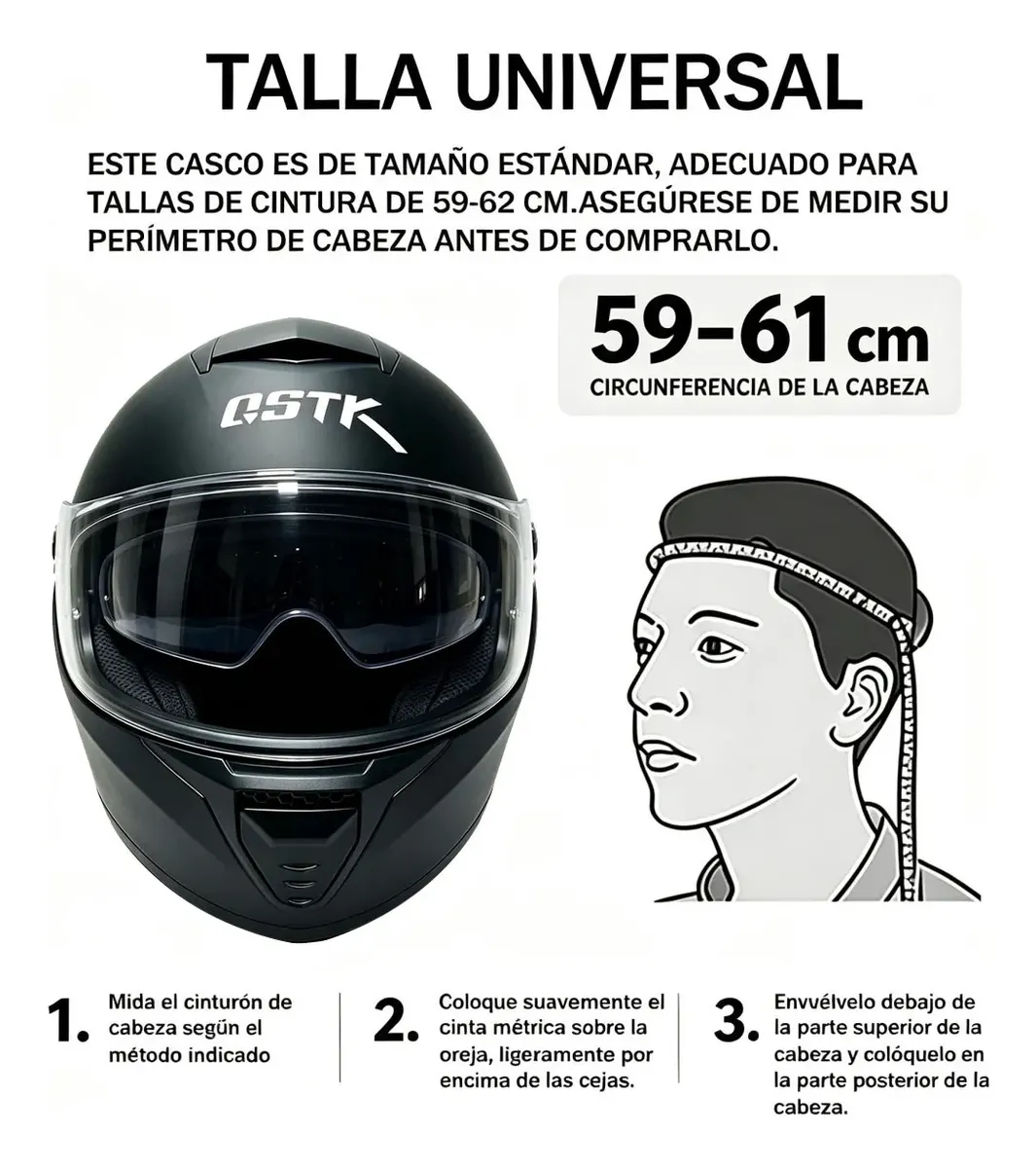 Casco Moto Doble Visor Certificado Reflejo De Advertencia Full-face Negro Mate