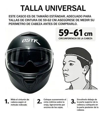 Casco Moto Doble Visor Certificado Reflejo De Advertencia Full-face Negro Mate