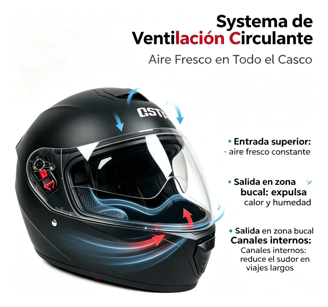 Casco Moto Doble Visor Certificado Reflejo De Advertencia Full-face Negro Mate