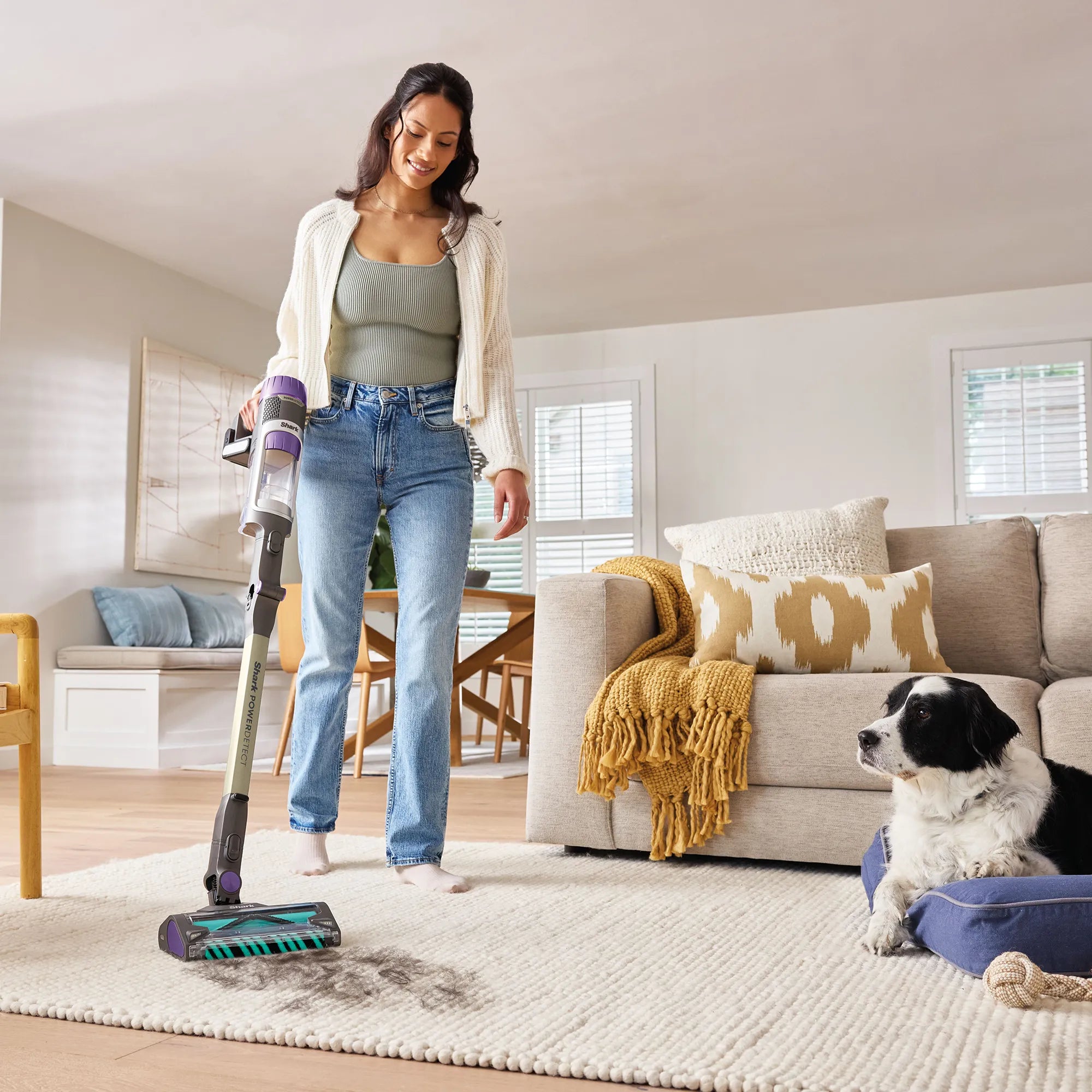 Aspiradora Inalámbrica Shark PowerDetect con Sistema de Limpieza y Vaciado Automático