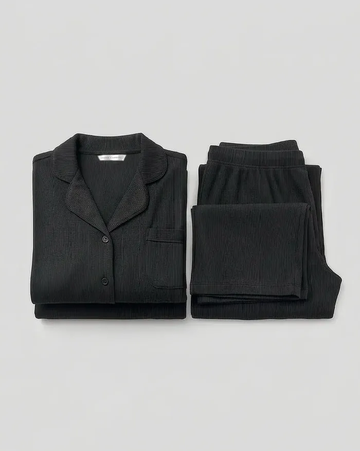 Pijama Modal Air de Manga Larga y Pantalones de Tejido Suave para Hombres y Mujeres