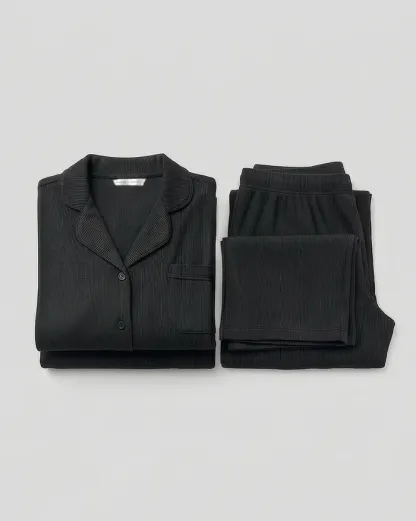 Pijama Modal Air de Manga Larga y Pantalones de Tejido Suave para Hombres y Mujeres