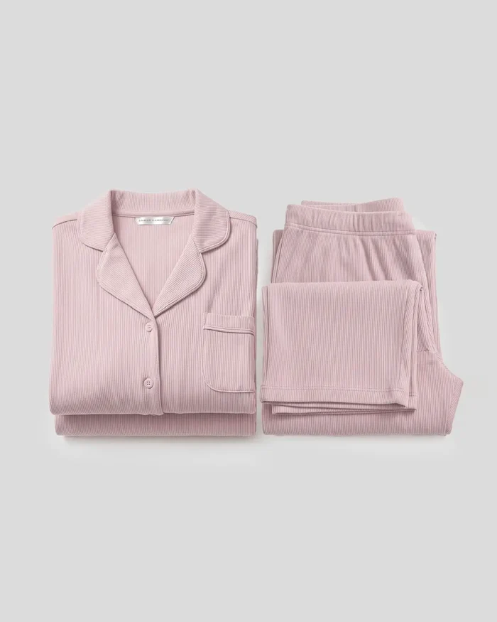 Pijama Modal Air de Manga Larga y Pantalones de Tejido Suave para Hombres y Mujeres