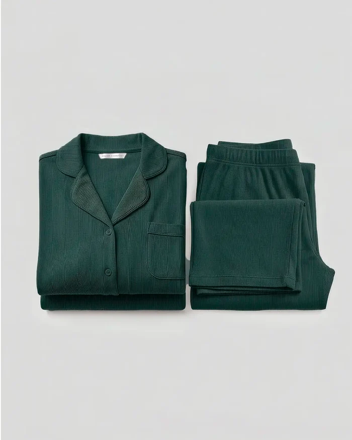 Pijama Modal Air de Manga Larga y Pantalones de Tejido Suave para Hombres y Mujeres
