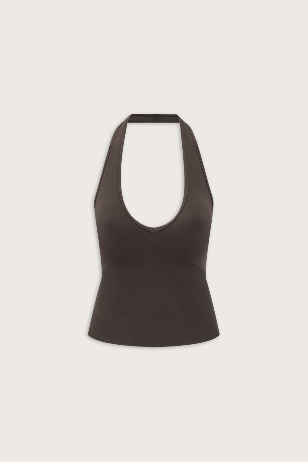 Top Halter Sin Costuras Moldeador - Marrón Espresso