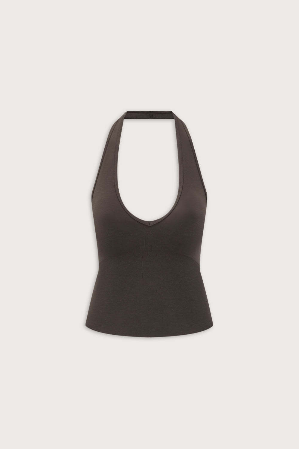 Top Halter Sin Costuras Moldeador - Marrón Espresso