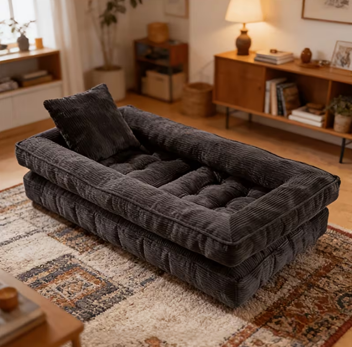 🛋️ Sofá Cama Plegable Individual con Almohada
