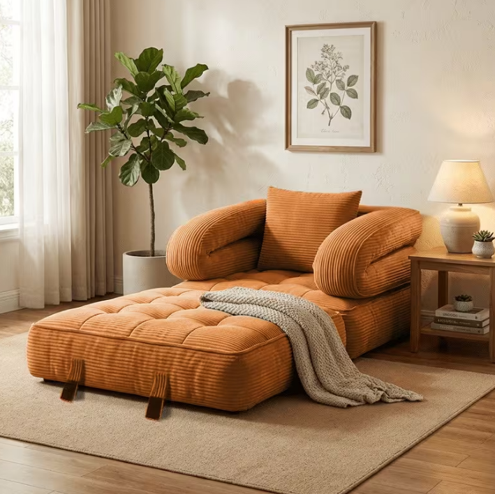🛋️ Sofá Cama Plegable Individual con Almohada