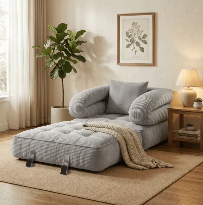 🛋️ Sofá Cama Plegable Individual con Almohada
